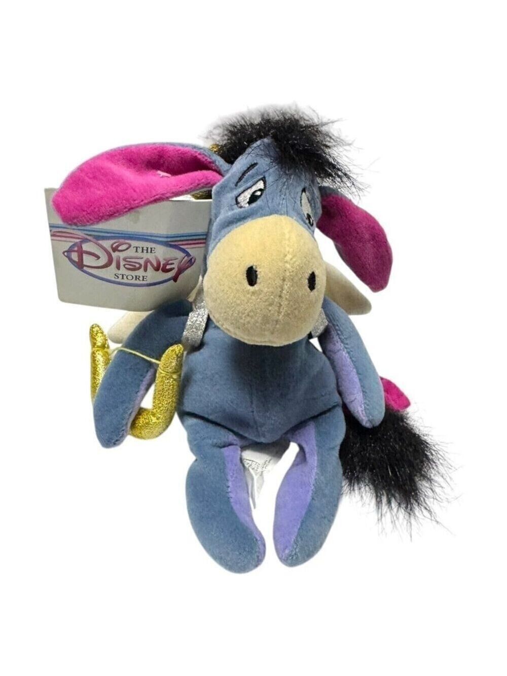 NWT 90s Disney Store CUPID EEYORE VALENTINES 9" Vintage DISNEY Mini Beanie Doll